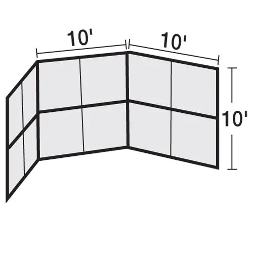 Chain Link Backstop-10' w/Hood-No Wings